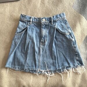 Free People We The Free Denim A-Line Mini Skirt